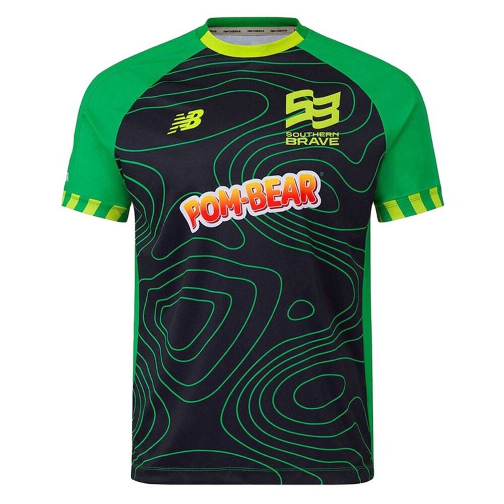 New Balance Mens Southern Brave Cricket Shirt / Green